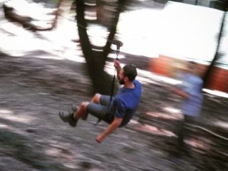 Riding the Zip Line